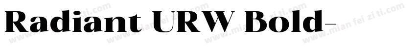 Radiant URW Bold字体转换
